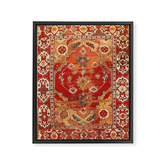 Transylvanian West Anatolian Carpet Print Framed Canvas Print Gallery Image 1