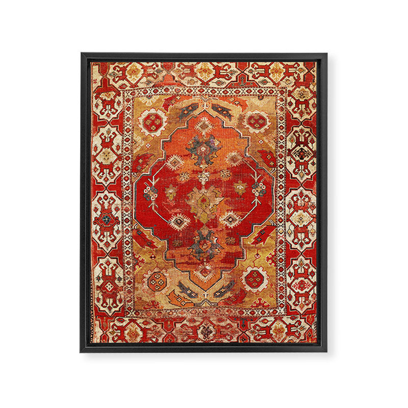Transylvanian West Anatolian Carpet Print Framed Canvas Print Gallery Image 3