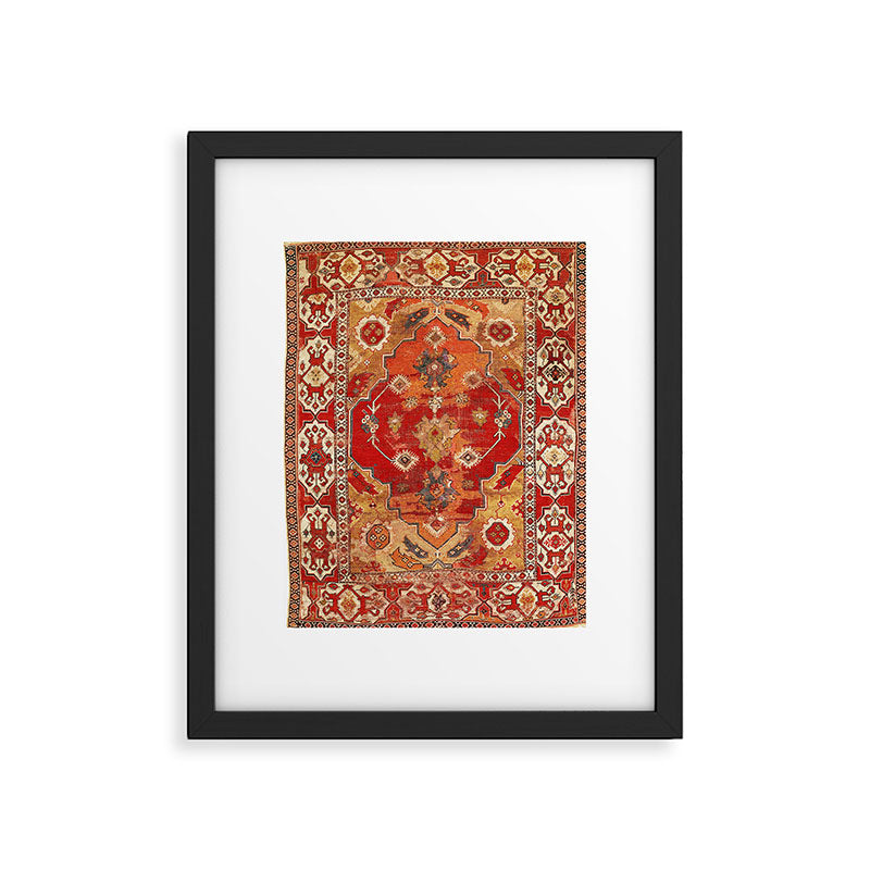 Transylvanian West Anatolian Carpet Print Framed Art Print Gallery Image 4