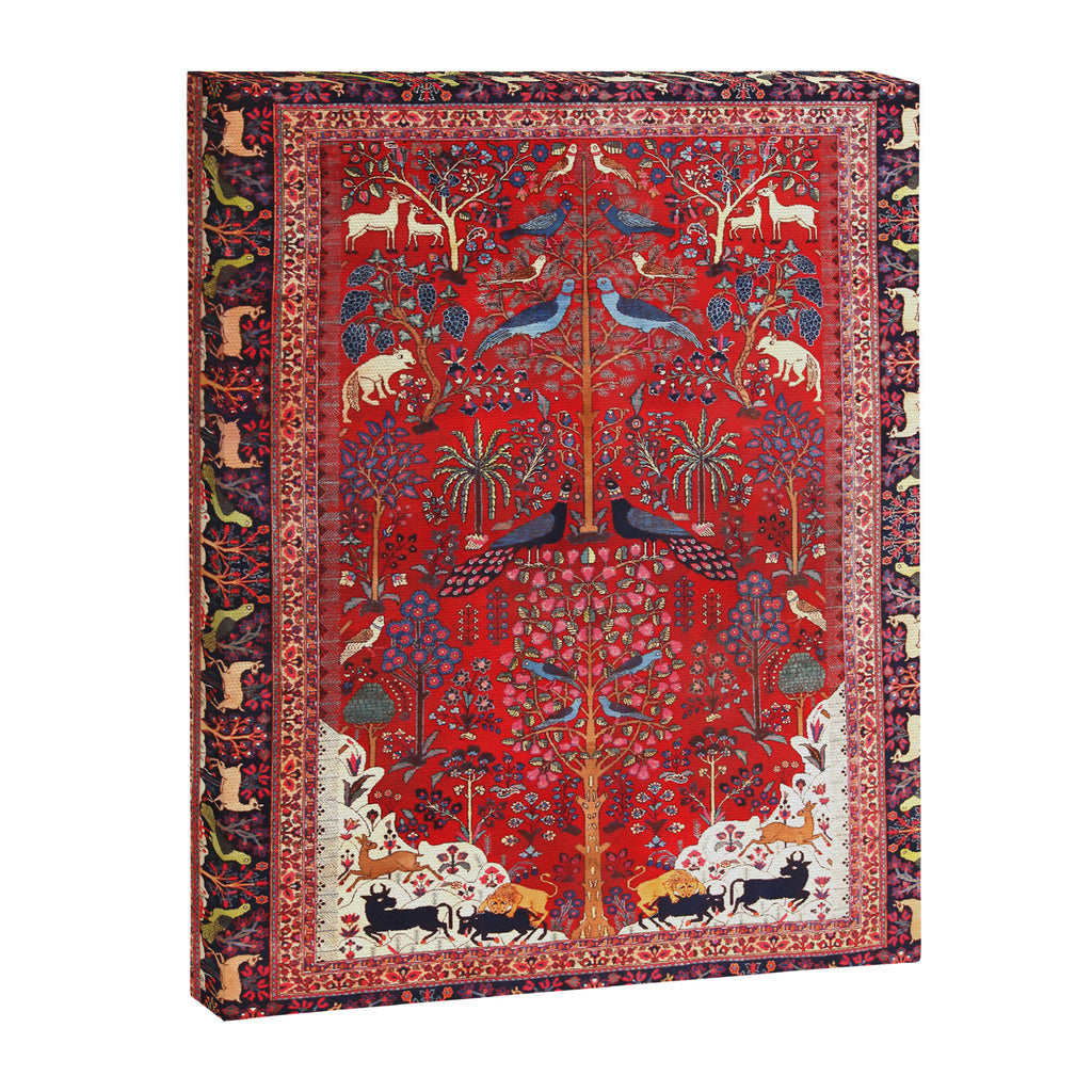 Tree of Life Beautiful Flower Garden Persian Khorassan Rug Print Canvas Print Gallery Image 3