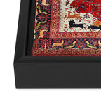 Tree of Life Beautiful Flower Garden Persian Khorassan Rug Print Framed Canvas Print Gallery Image 3
