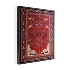 Tree of Life Beautiful Flower Garden Persian Khorassan Rug Print Framed Canvas Print Gallery Image 2