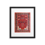 Tree of Life Beautiful Flower Garden Persian Khorassan Rug Print Framed Art Print Gallery Image 5