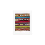 Turkish Antique Kilim Print with Horizontal Stripes  Art Print Gallery Image 1