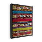 Turkish Antique Kilim Print with Horizontal Stripes  Framed Canvas Print Gallery Image 2