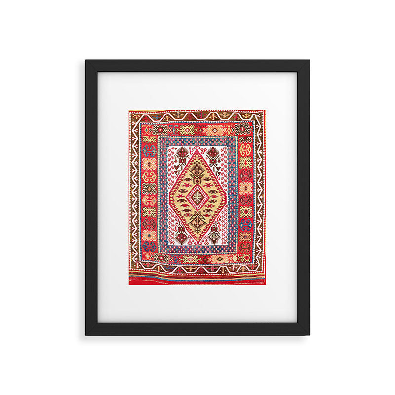 Turkish Central Anatolian Kilim Framed Art Print Gallery Image 4