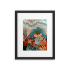 Turquoise Copper Agate Low Poly Geometric Triangles Framed Art Print Gallery Image 5