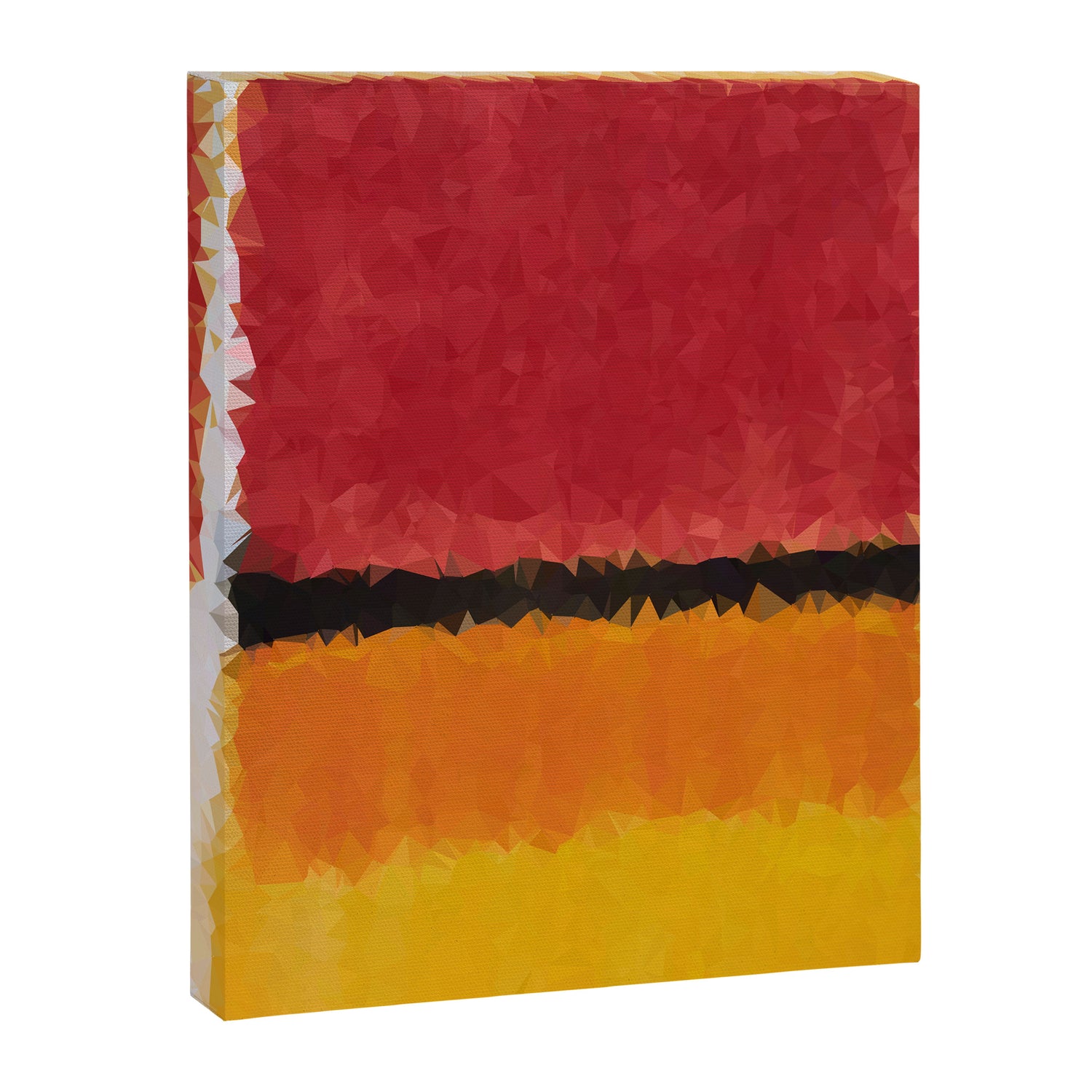Untitled After Rothko Low Poly Geometric Triangles Canvas Print Gallery Image 3