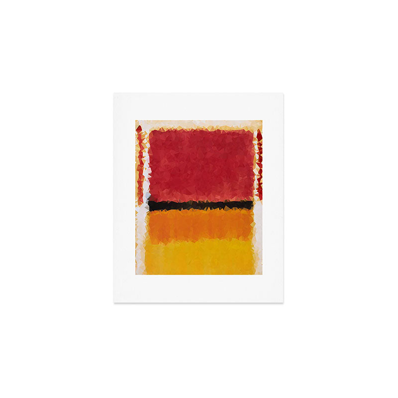 Untitled After Rothko Low Poly Geometric Triangles Art Print Gallery Image 1