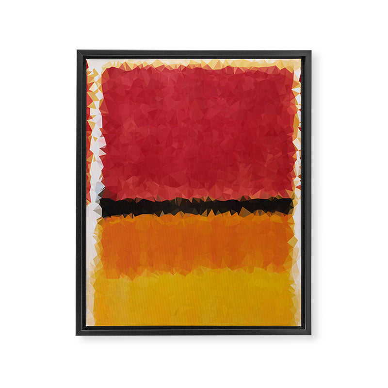 Untitled After Rothko Low Poly Geometric Triangles Framed Canvas Print Gallery Image 3