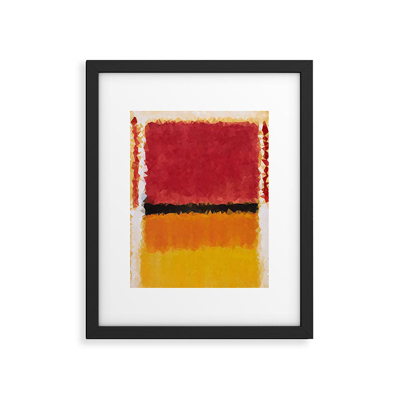 Untitled After Rothko Low Poly Geometric Triangles Framed Art Print Gallery Image 5