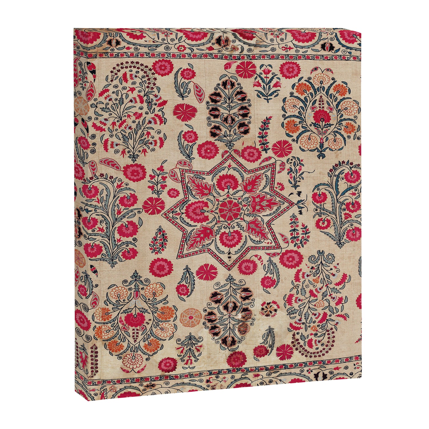 Ura Tube  Antique Tajik Suzani Embroidery Print Canvas Print Gallery Image 3