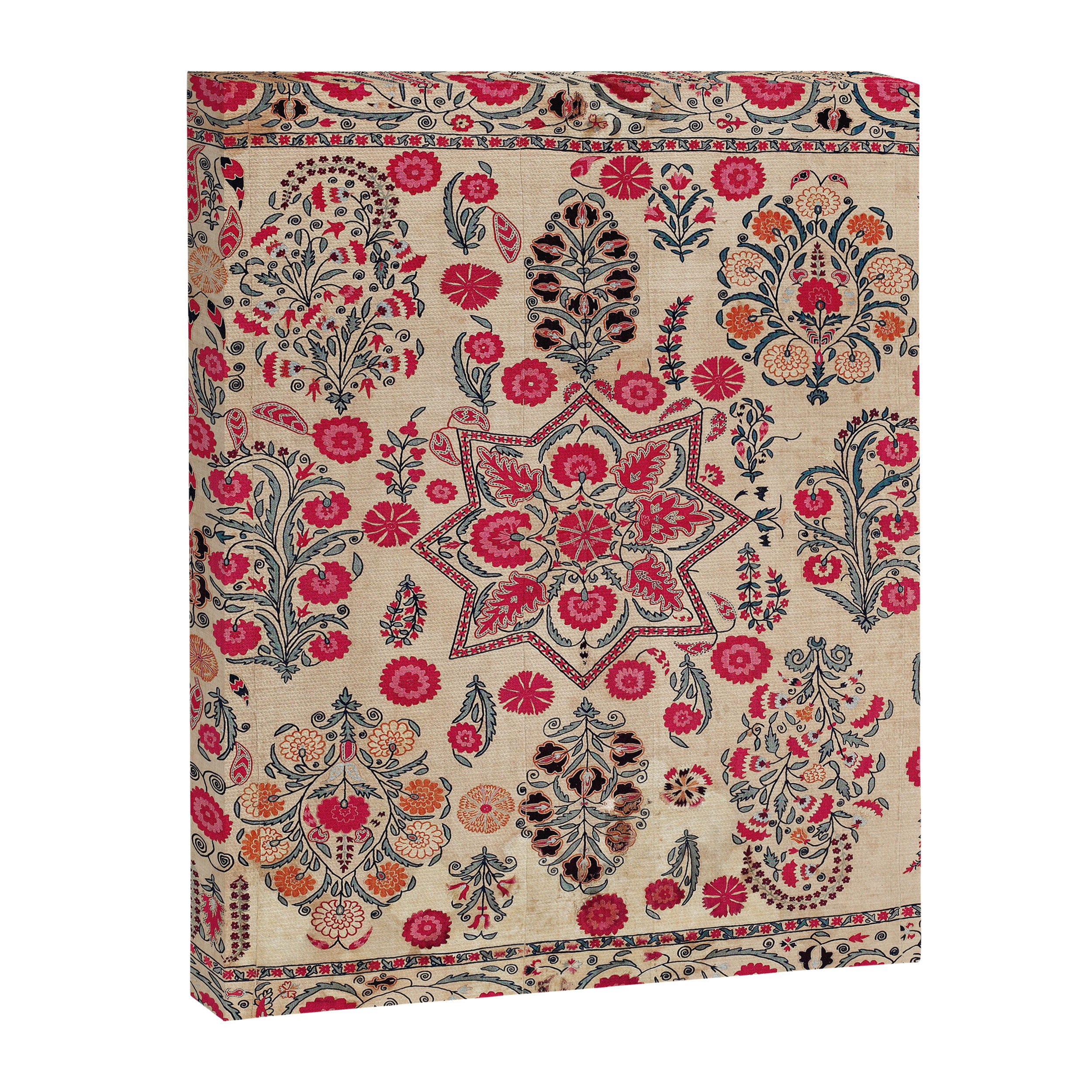 Ura Tube  Antique Tajik Suzani Embroidery Print Canvas Print Gallery Image 3