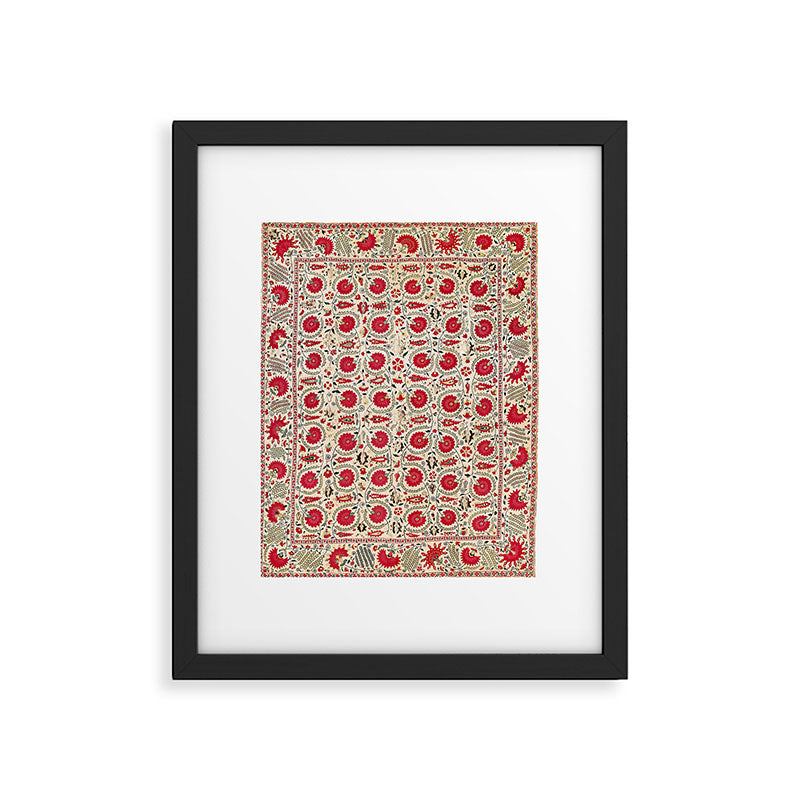 Ura Tube Bokhara Uzbekistan Suzani Embroidery Print Framed Art Print Gallery Image 5