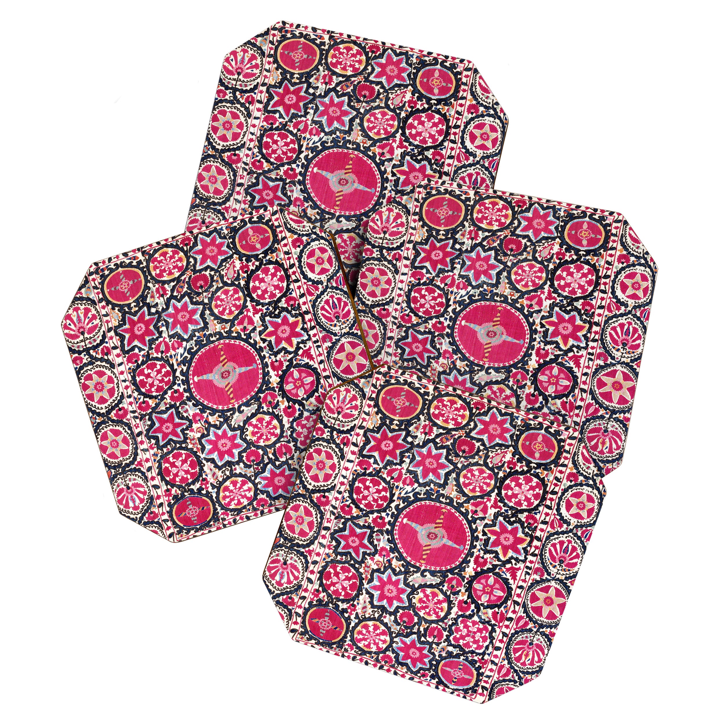Ura Tube Suzani Northeast Uzbekistan Embroidery Print Coaster Gallery Image 1