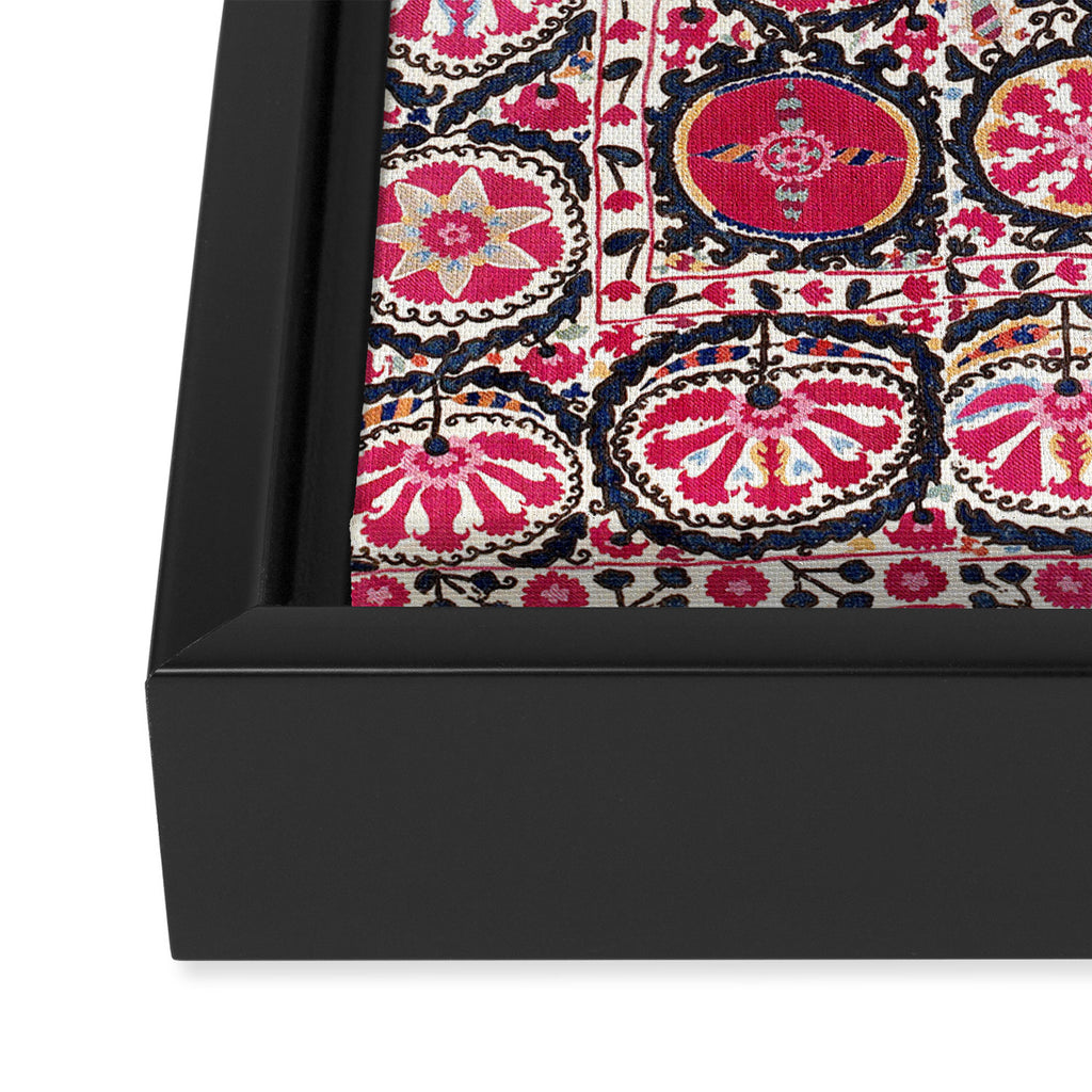 Ura Tube Suzani Northeast Uzbekistan Embroidery Print Framed Canvas Print Gallery Image 3