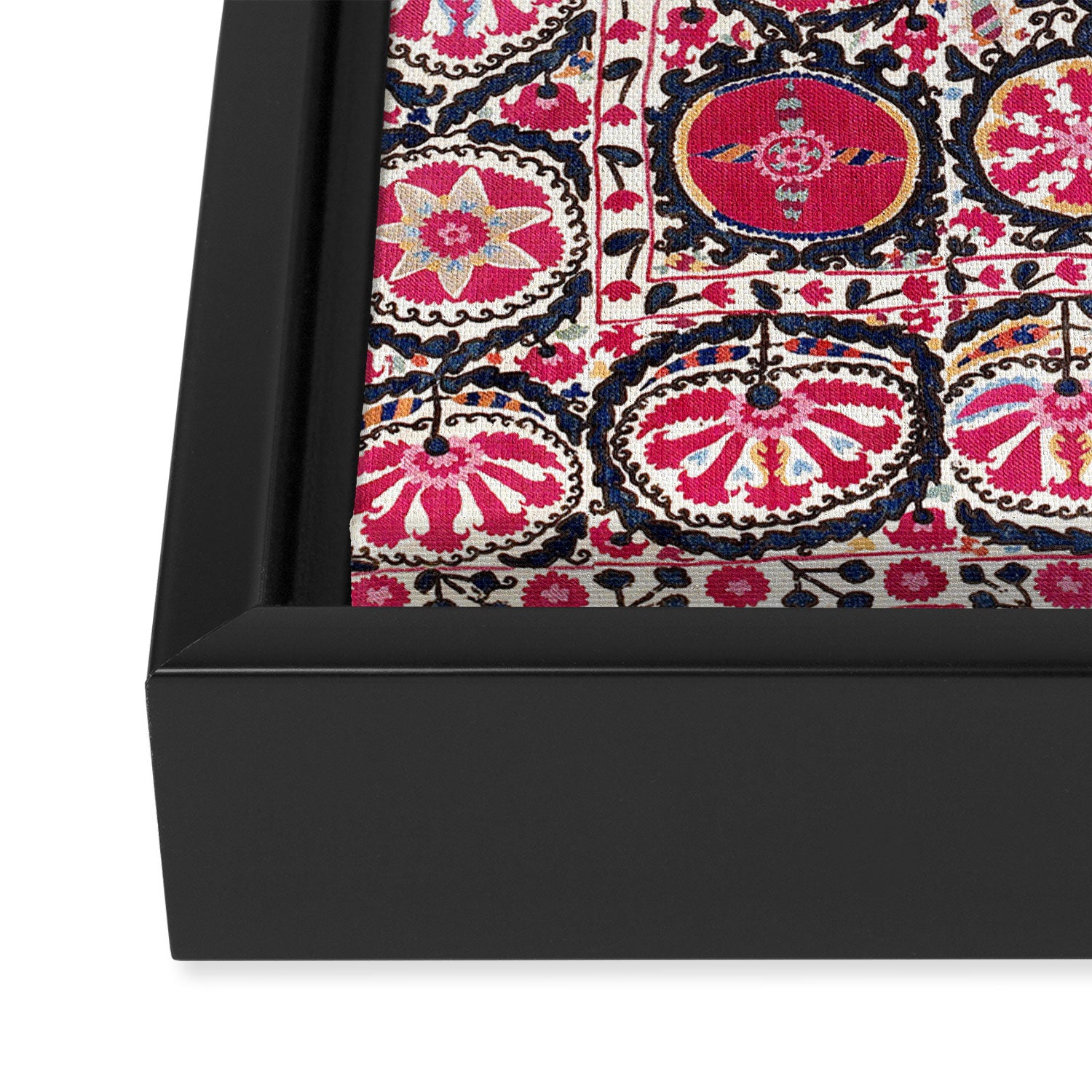 Ura Tube Suzani Northeast Uzbekistan Embroidery Print Framed Canvas Print Gallery Image 3