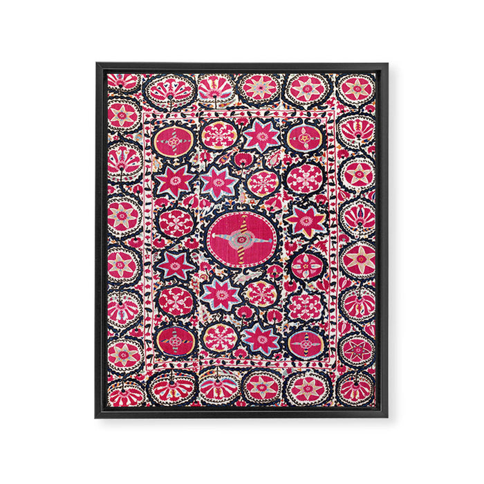 Ura Tube Suzani Northeast Uzbekistan Embroidery Print Framed Canvas Print Gallery Image 1