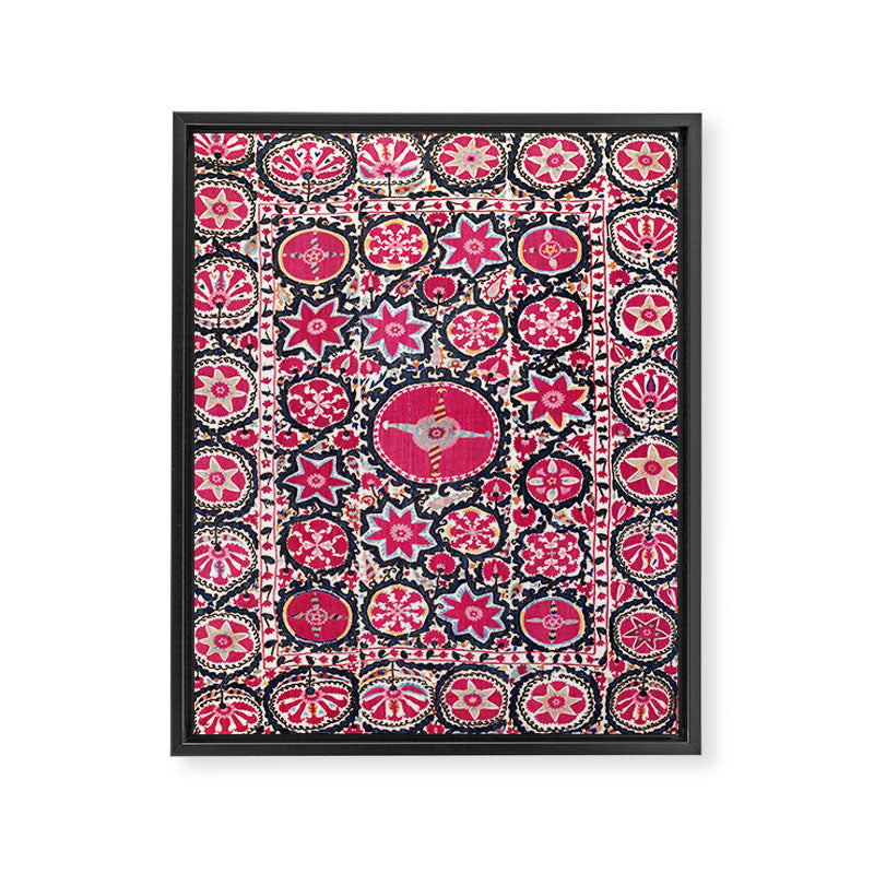 Ura Tube Suzani Northeast Uzbekistan Embroidery Print Framed Canvas Print Gallery Image 3