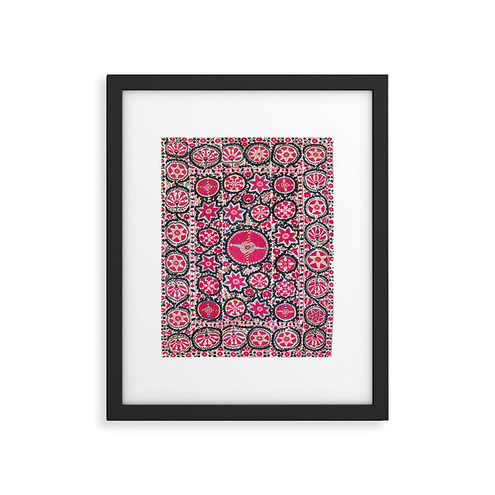 Ura Tube Suzani Northeast Uzbekistan Embroidery Print Framed Art Print Gallery Image 1