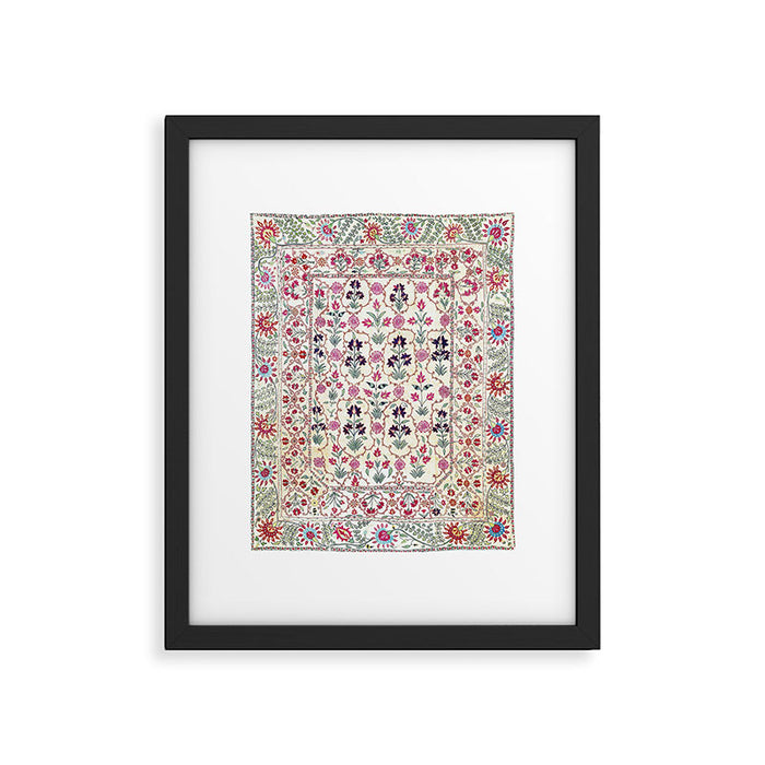 Ura Tube Suzani Uzbekistan Embroidery Print Framed Art Print Gallery Image 1