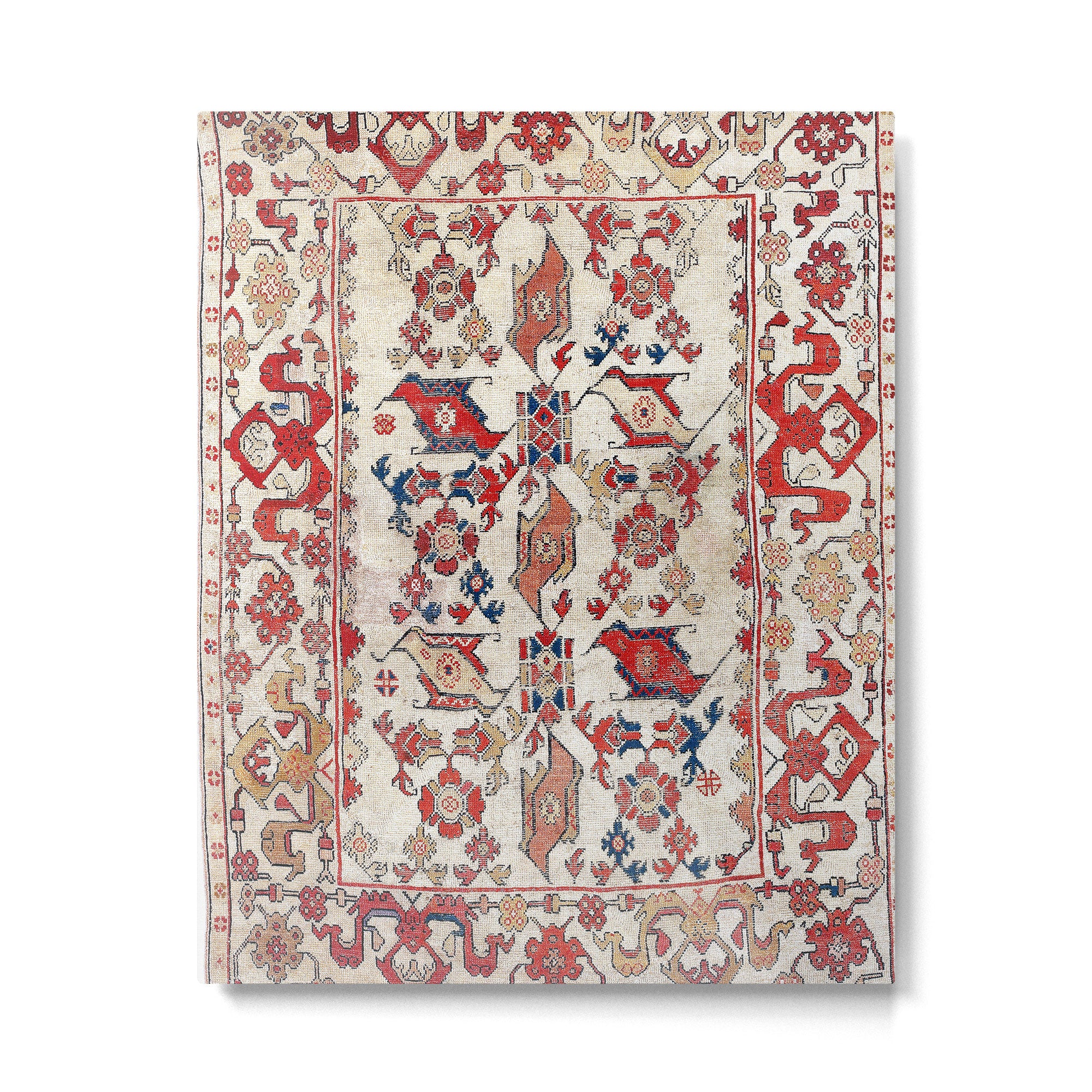 Ushak Selendi 17th Century Bird Carpet Print Metal Print Gallery Image 4
