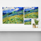Van Gogh Mountain Meadow Landscape Painting Print Canvas Print Gallery Image 3