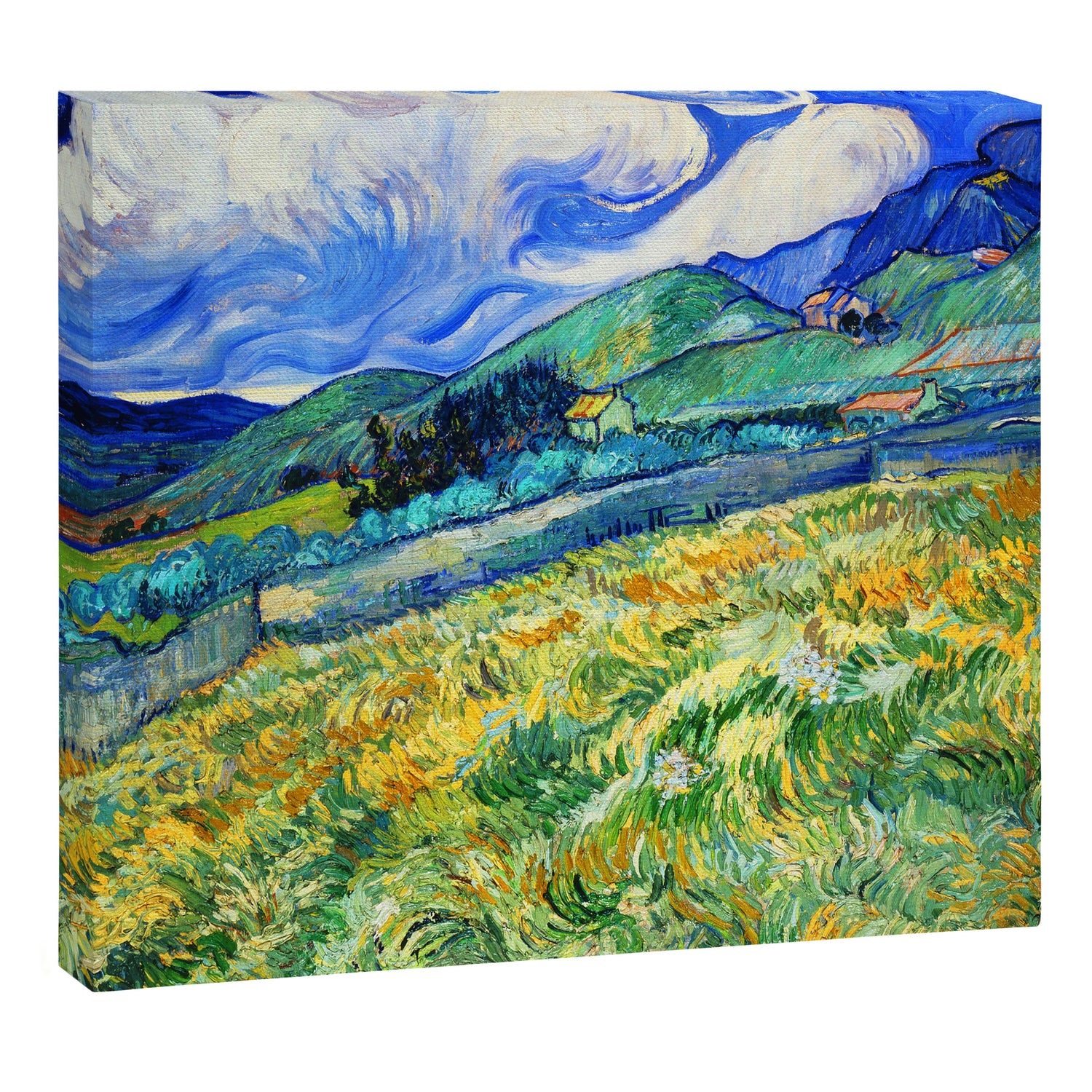 Van Gogh Mountain Meadow Landscape Painting Print Canvas Print Gallery Image 3