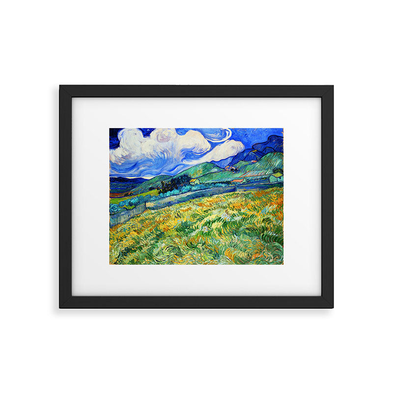 Van Gogh Mountain Meadow Landscape Painting Print Framed Art Print Gallery Image 4