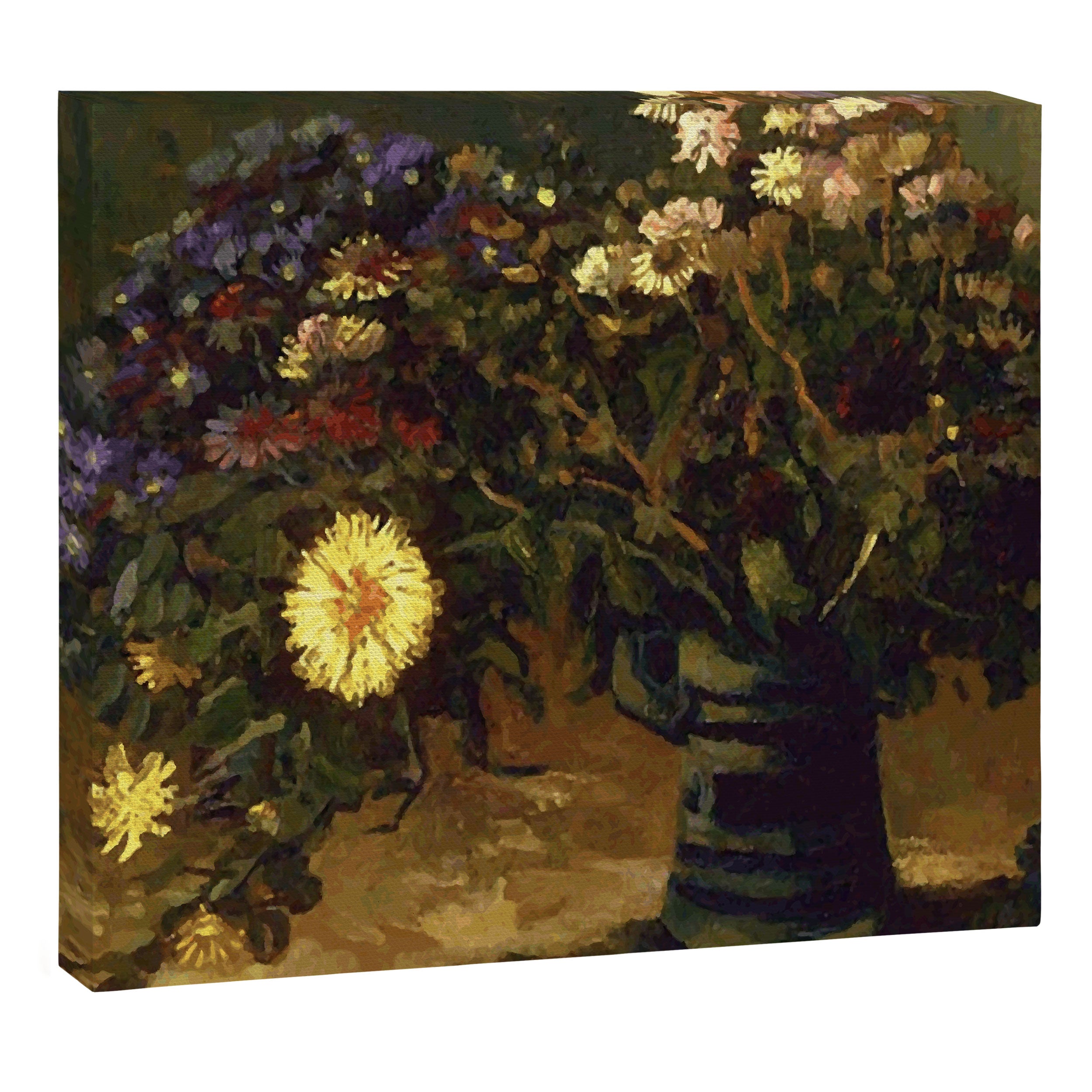 Van Gogh Still Life Bouquet of Daisies Vector Art Canvas Print Gallery Image 3