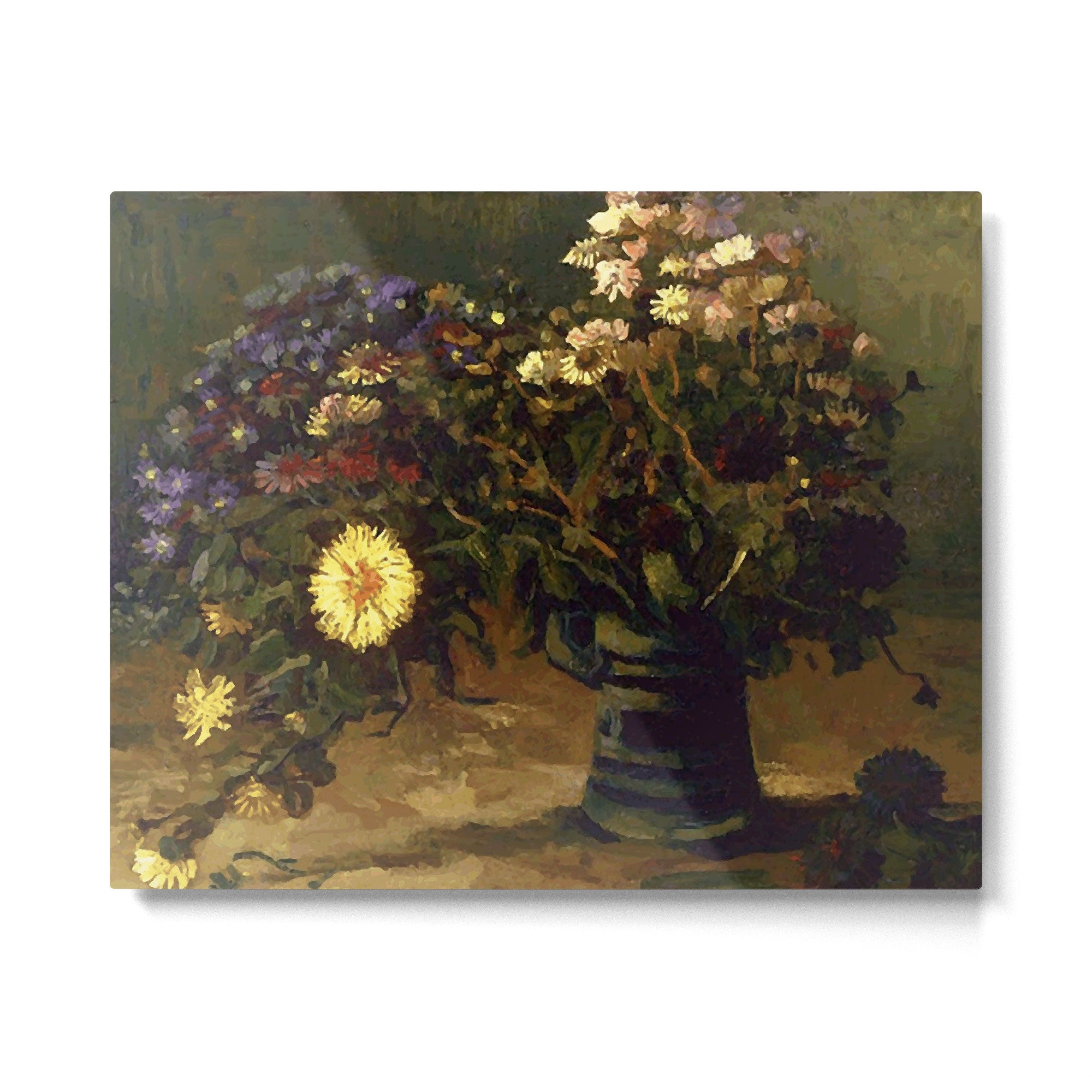Van Gogh Still Life Bouquet of Daisies Vector Art Metal Print Gallery Image 4