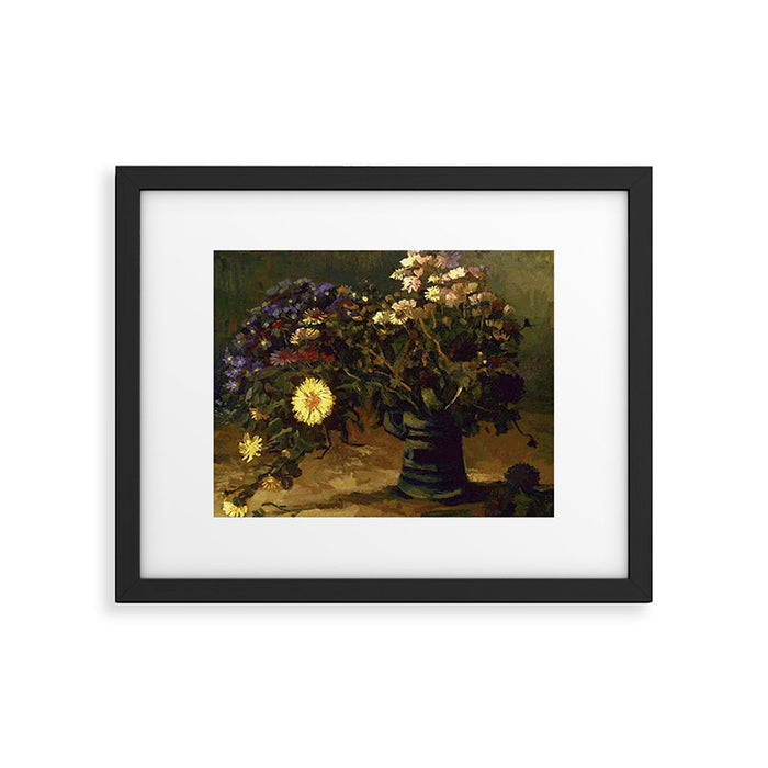 Van Gogh Still Life Bouquet of Daisies Vector Art Framed Art Print Gallery Image 1