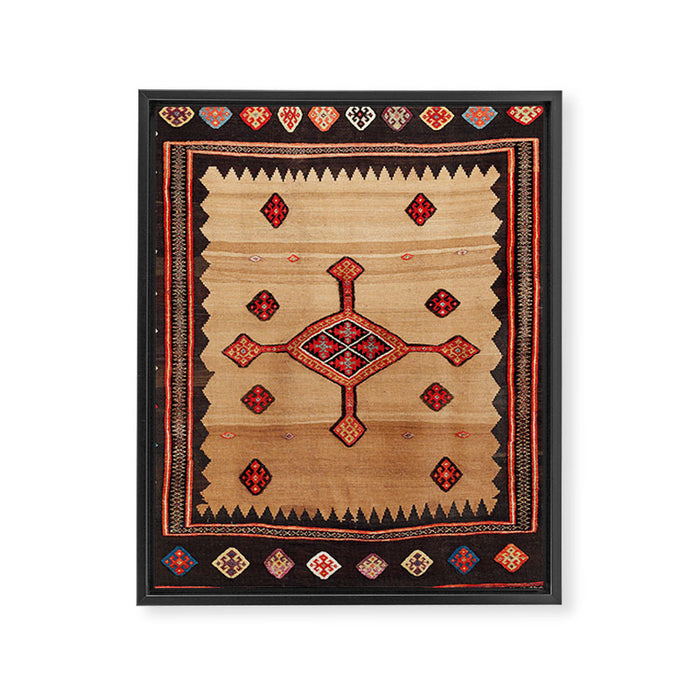 Varamin Ru Khorsi North Persian Table Cover Print Framed Canvas Print Gallery Image 1