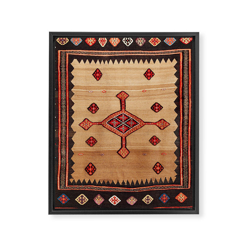 Varamin Ru Khorsi North Persian Table Cover Print Framed Canvas Print Gallery Image 8