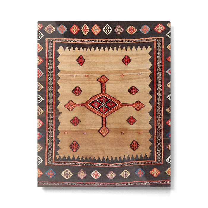 Varamin Ru Khorsi North Persian Table Cover Print Metal Print Gallery Image 1