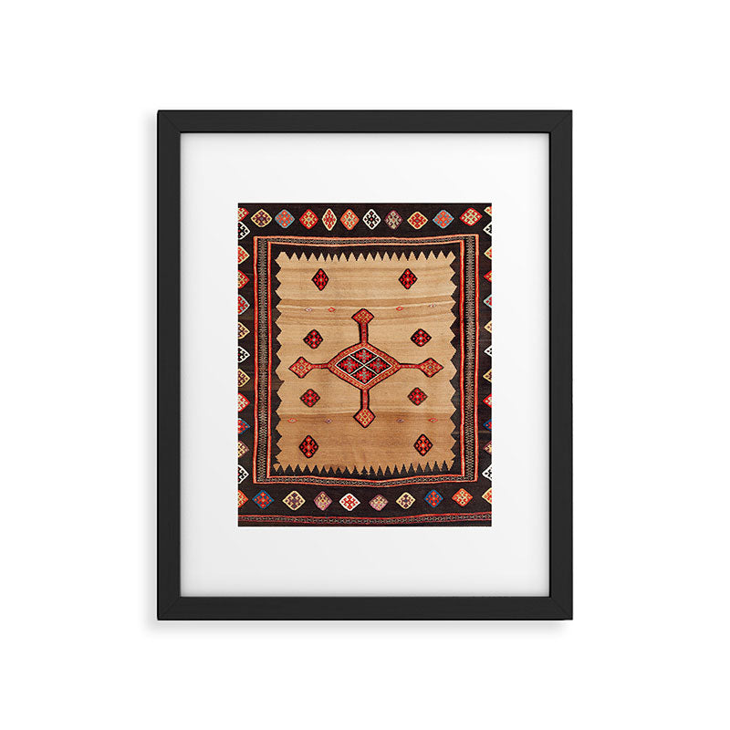 Varamin Ru Khorsi North Persian Table Cover Print Framed Art Print Gallery Image 6