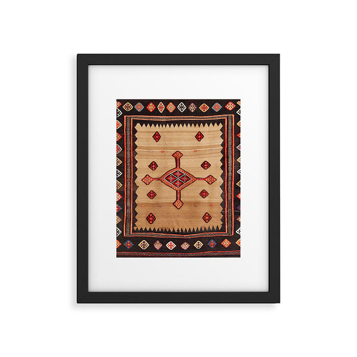 Varamin Ru Khorsi North Persian Table Cover Print Framed Art Print Gallery Image 1