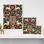 Vase Birds Animals Persian Rug Print Canvas Print Gallery Image 3