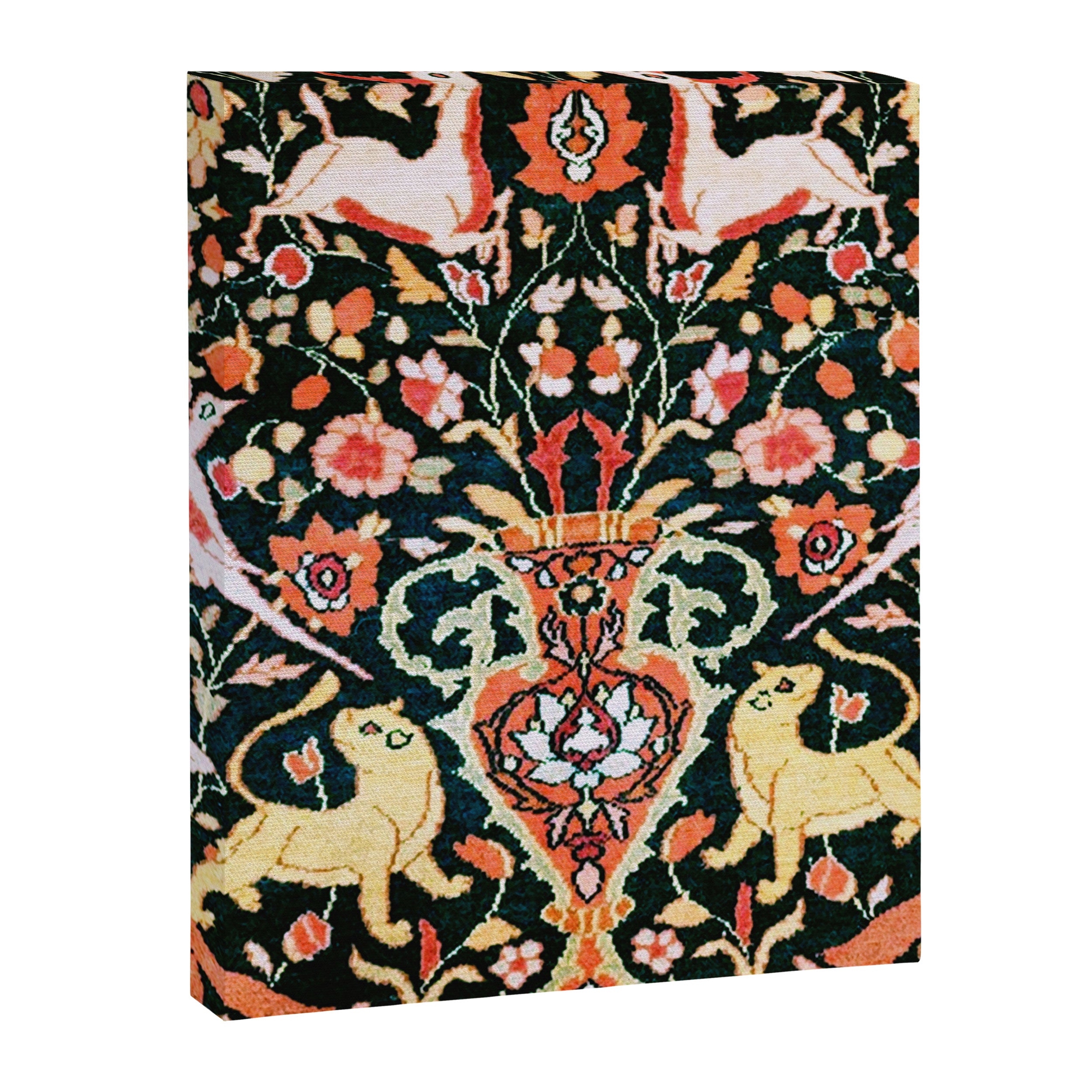 Vase Birds Animals Persian Rug Print Canvas Print Gallery Image 3