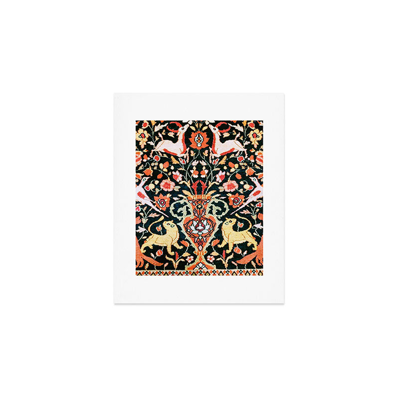 Vase Birds Animals Persian Rug Print Art Print Gallery Image 1