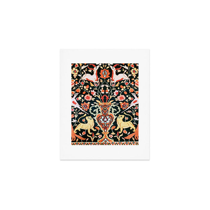 Vase Birds Animals Persian Rug Print Art Print Gallery Image 1