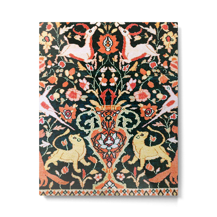 Vase Birds Animals Persian Rug Print Metal Print Gallery Image 1