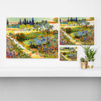 Vincent Van Gogh Flower Garden Landscape Canvas Print Gallery Image 3