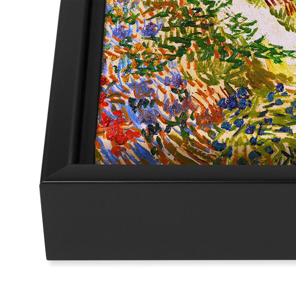 Vincent Van Gogh Flower Garden Landscape Framed Canvas Print Gallery Image 3