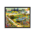 Vincent Van Gogh Flower Garden Landscape Framed Canvas Print Gallery Image 3