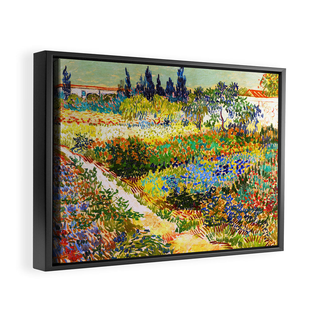Vincent Van Gogh Flower Garden Landscape Framed Canvas Print Gallery Image 2