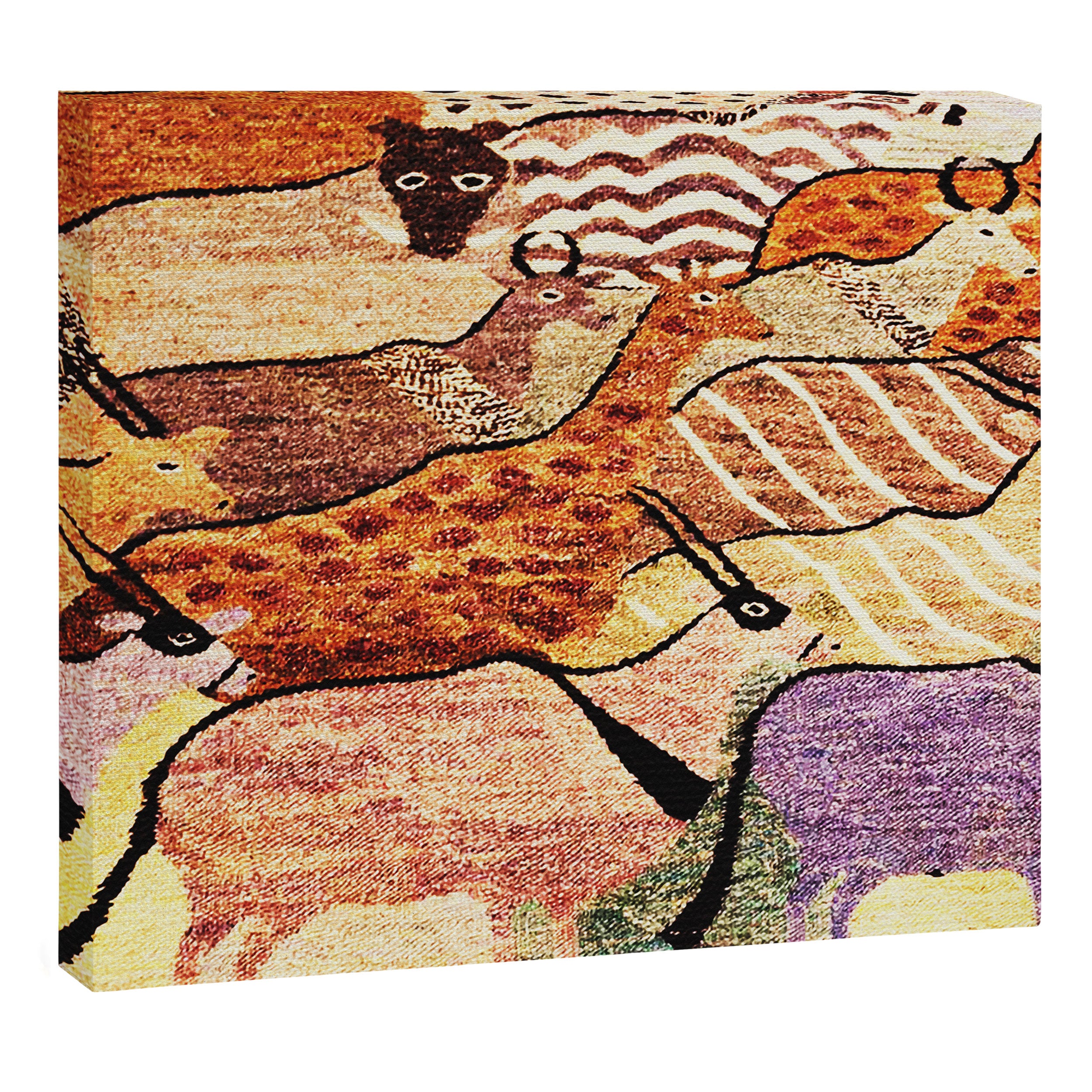 Vintage African Animal Rug Print Canvas Print Gallery Image 3
