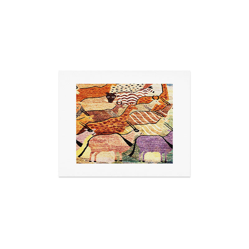 Vintage African Animal Rug Print Art Print Gallery Image 1
