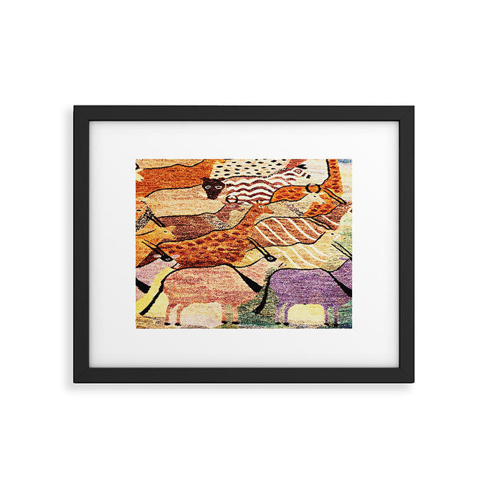 Vintage African Animal Rug Print Framed Art Print Gallery Image 1