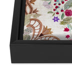 Vintage American Floral Rug Print Framed Canvas Print Gallery Image 3